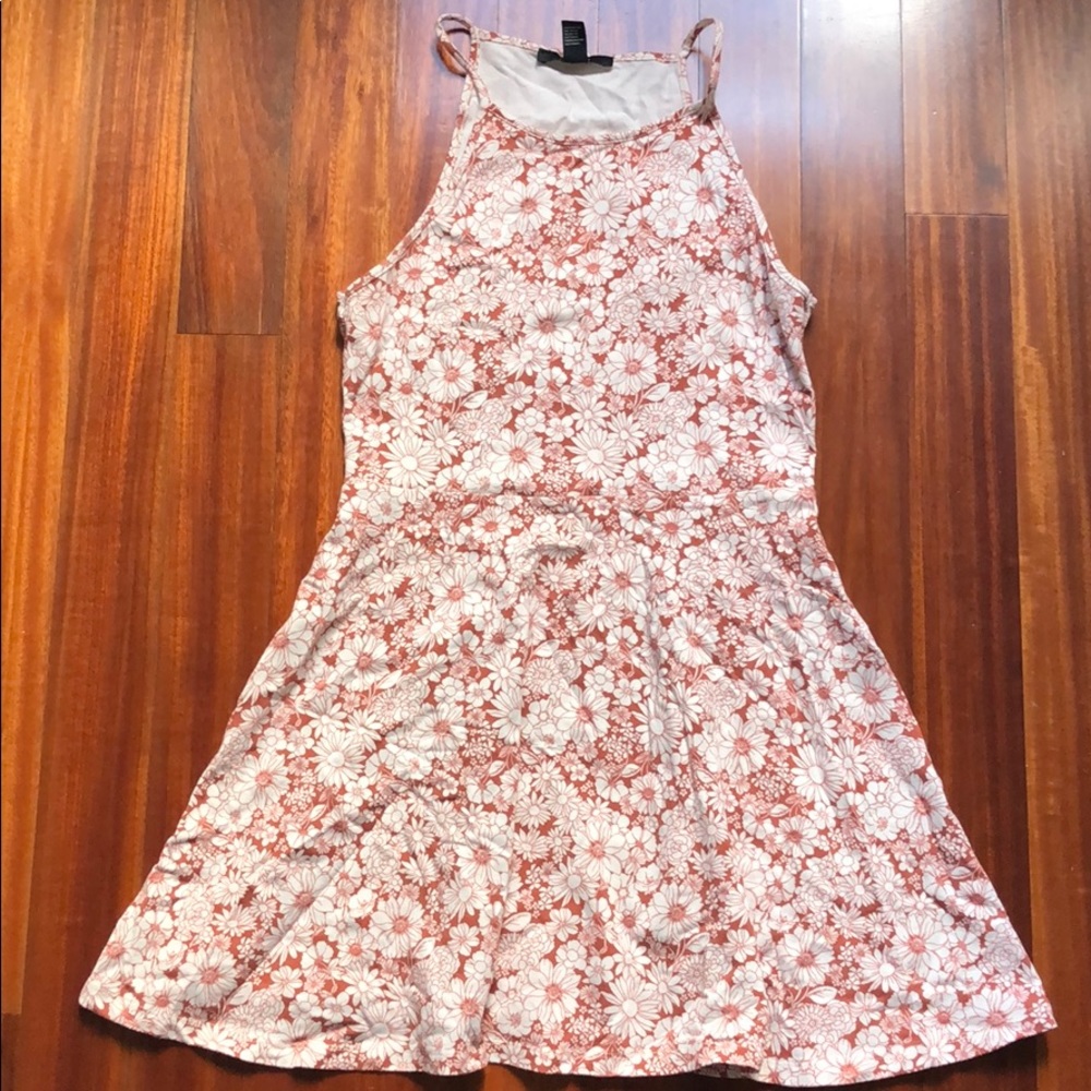 Orangle floral mini dress